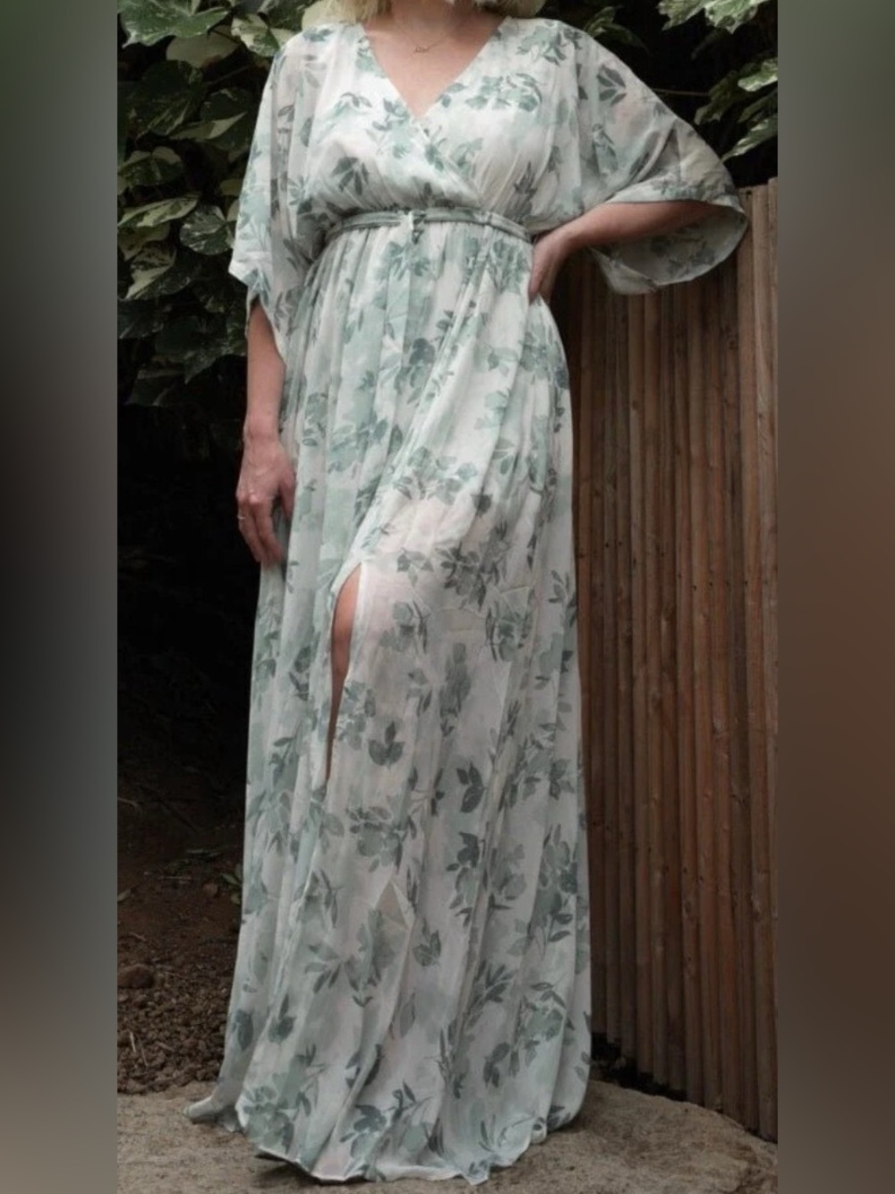 Baltic Born Floral Kimono Maxi Dress XXL Wedding Guest Summer Vacation